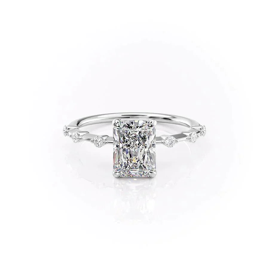 The Penelope Set With A 1.5 Carat Radiant Moissanite