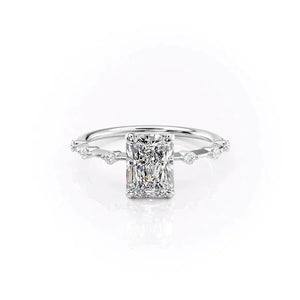 The Penelope Set With A 2.5 Carat Radiant Lab Diamond