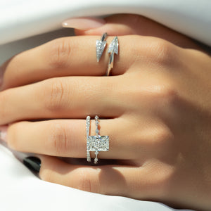 The Penelope Set With A 2 Carat Radiant Lab Diamond