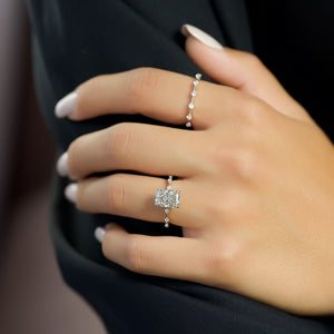The Penelope Set With A 2 Carat Radiant Lab Diamond
