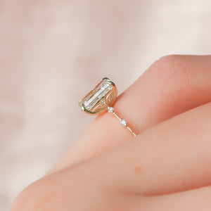 The Penelope Set With A 2 Carat Radiant Lab Diamond
