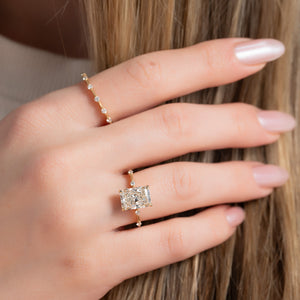 The Penelope Set With A 2 Carat Radiant Lab Diamond