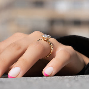 The Penelope Set With A 2 Carat Radiant Lab Diamond