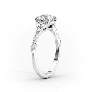 The Kristen Set With A 3 Carat Emerald Lab Diamond