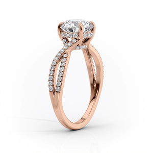 The Angelina Set With A 3 Carat Cushion Lab Diamond