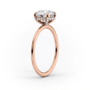The Crown Kamellie Set With A 2 Carat Elongated Cushion Lab Diamond