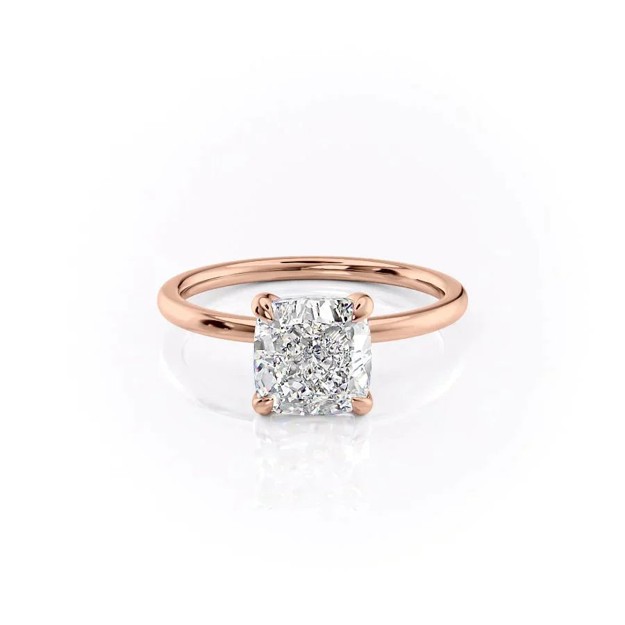 The Nelly Set With A 2 Carat Cushion Lab Diamond