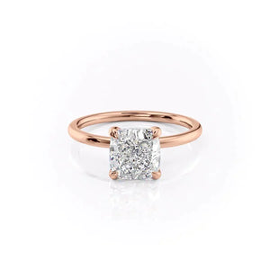 The Nelly Set With A Cushion Moissanite