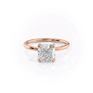 The Nelly Set With A 3 Carat Cushion Lab Diamond