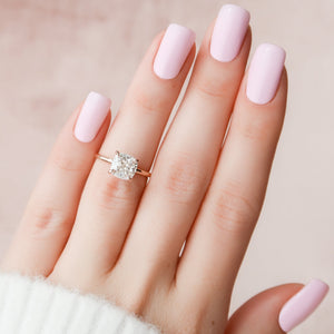 The Nelly Set With A 3 Carat Cushion Lab Diamond