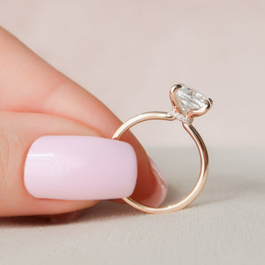 The Nelly Set With A 3 Carat Cushion Lab Diamond