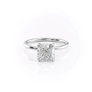 The Nelly Set With A Cushion Moissanite