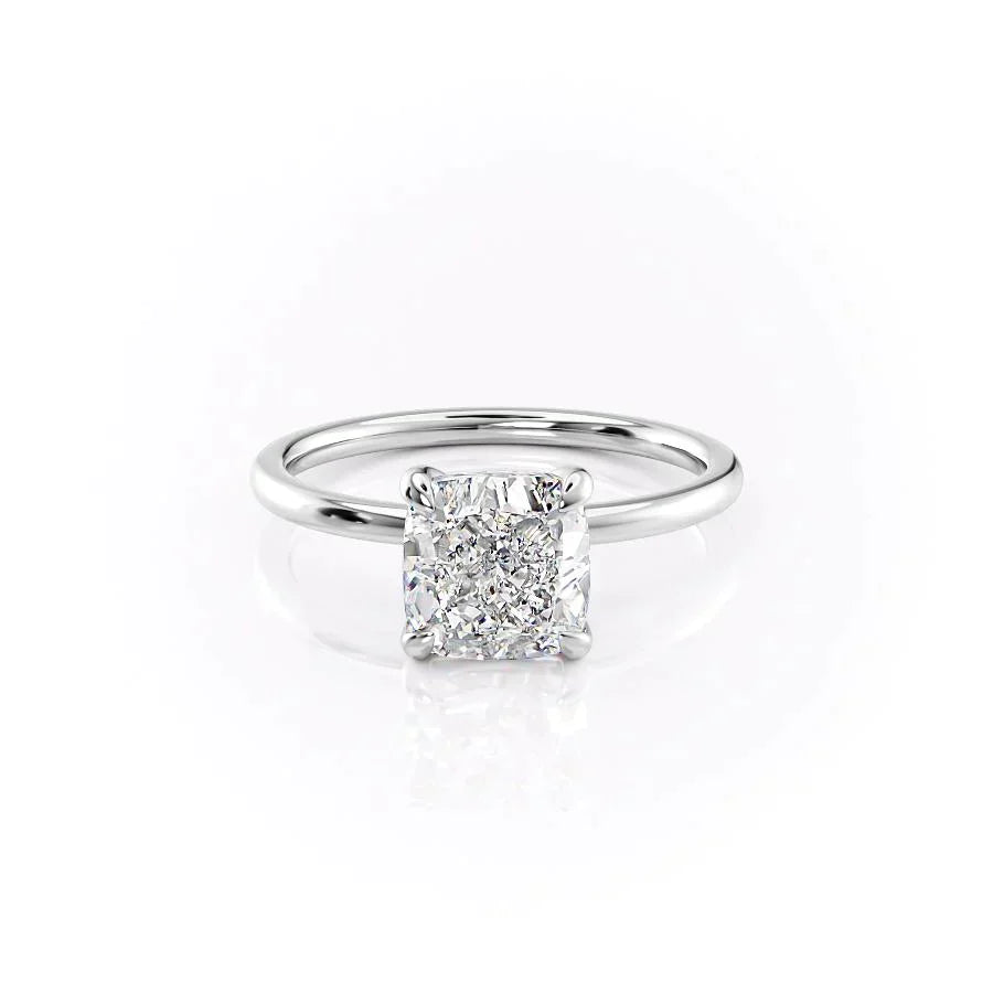 The Nelly Set With A 4.5 Carat Cushion Moissanite