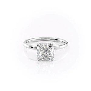 The Nelly Set With A 4.5 Carat Cushion Moissanite