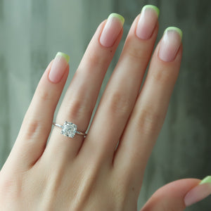The Nelly Set With A 2 Carat Cushion Lab Diamond