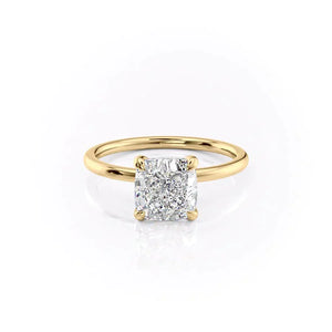 The Nelly Set With A 4.5 Carat Cushion Moissanite