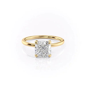 The Nelly Set With A Cushion Moissanite
