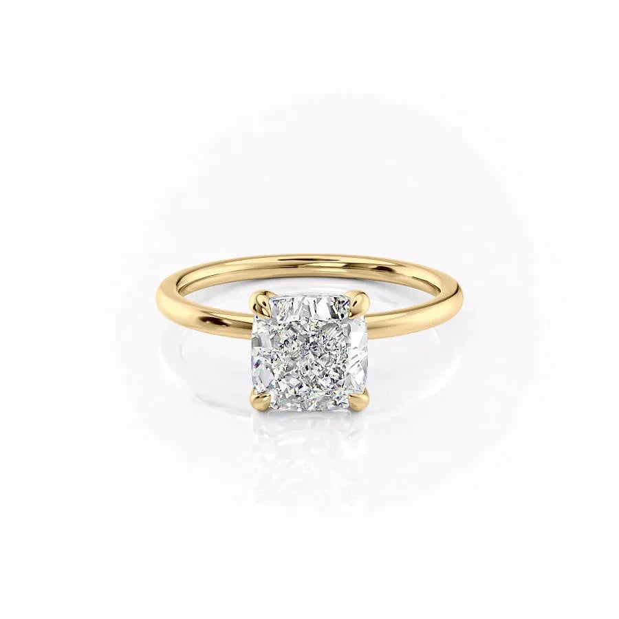 The Nelly Set With A 1 Carat Cushion Lab Diamond