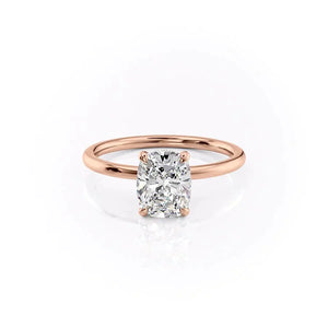 The Nelly Set With A Elongated Cushion Moissanite