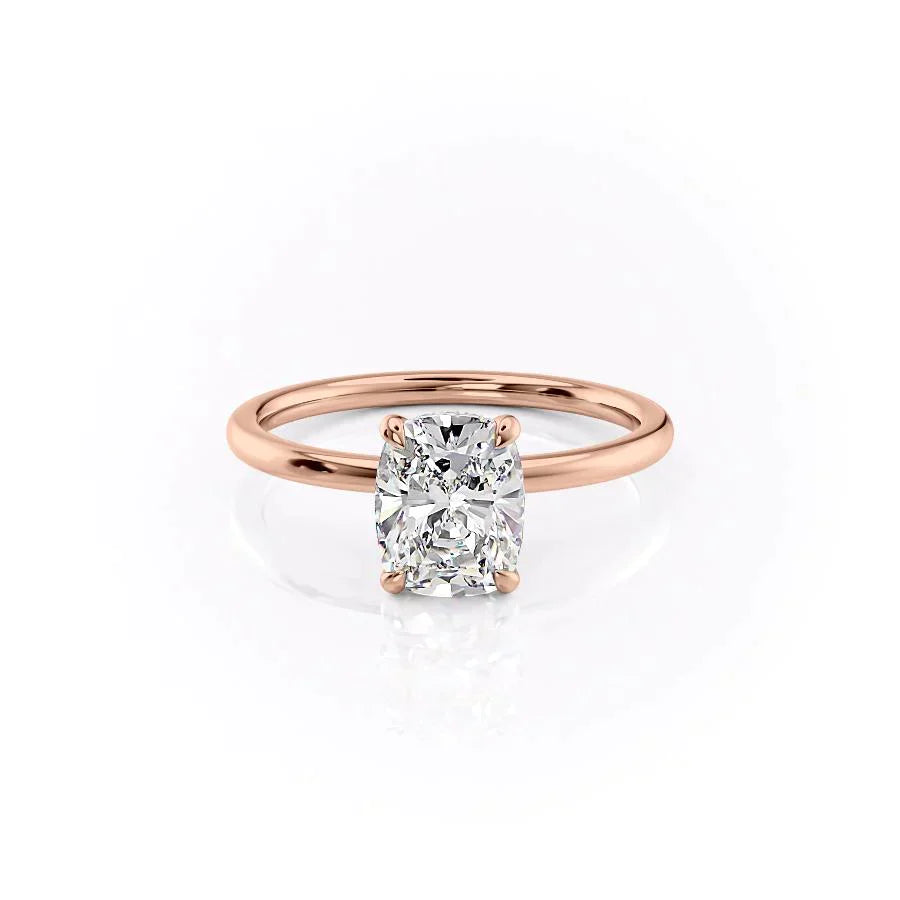 The Nelly Set With A 1.5 Carat Elongated Cushion Lab Diamond