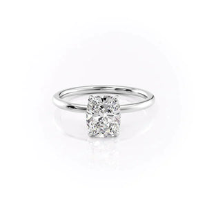 The Nelly Set With A Elongated Cushion Moissanite