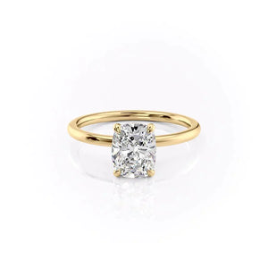 The Nelly Set With A Elongated Cushion Moissanite