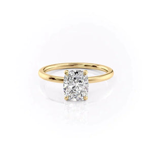The Nelly Set With A 1.5 Carat Elongated Cushion Lab Diamond