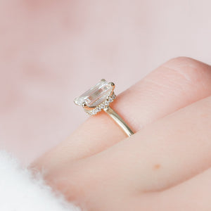 The Nelly Set With A 3 Carat Emerald Lab Diamond