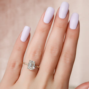 The Nelly Set With A 3 Carat Emerald Lab Diamond