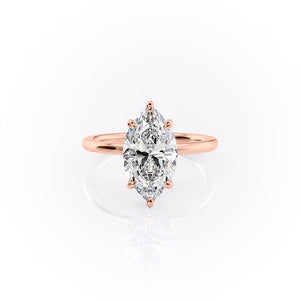The Nelly Set With A 1.5 Carat Marquise Lab Diamond