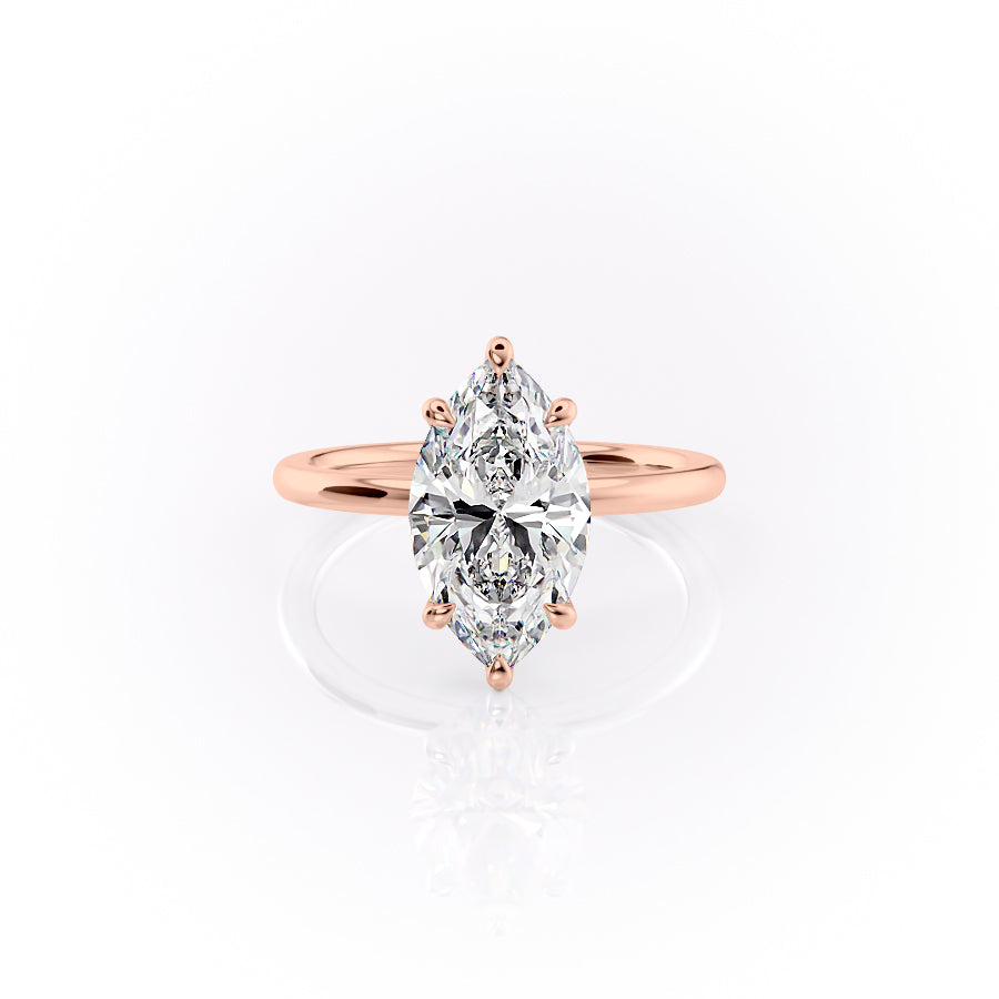 The Nelly Set With A 3.5 Carat Marquise Moissanite