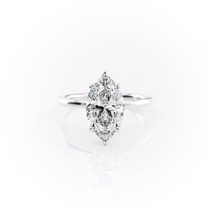 The Nelly Set With A 3 Carat Marquise Lab Diamond