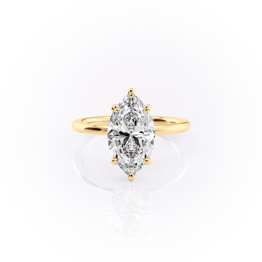 The Nelly Set With A 1.5 Carat Marquise Moissanite