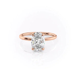 The Nelly Set With A 1.5 Carat Oval Moissanite