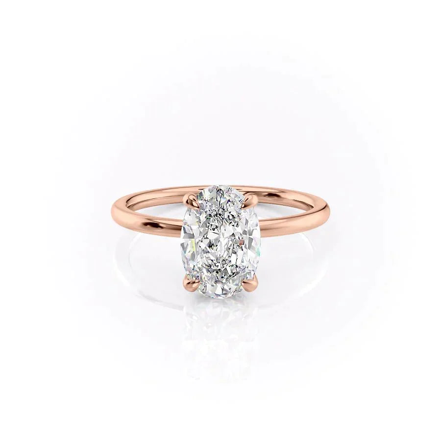 The Nelly Set With A 3 Carat Oval Lab Diamond