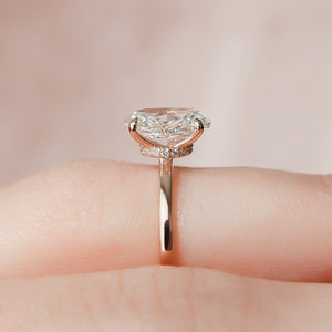 The Nelly Set With A 3 Carat Oval Lab Diamond