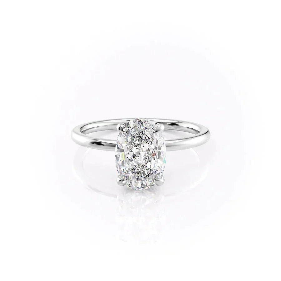 The Nelly Set With A 3.5 Carat Oval Moissanite