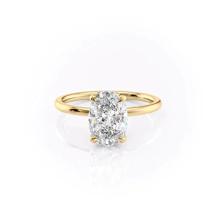 The Nelly Set With A 2.5 Carat Oval Moissanite