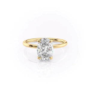 The Nelly Set With A 4.5 Carat Oval Moissanite