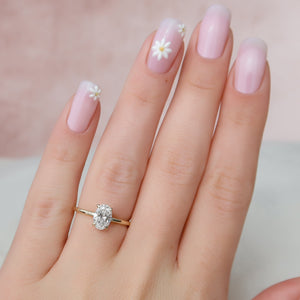 The Nelly Set With A 3 Carat Oval Lab Diamond