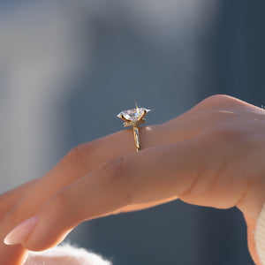 The Nelly Set With A 3 Carat Oval Lab Diamond