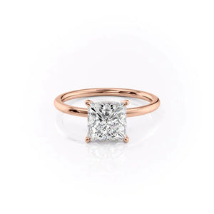 The Nelly Set With A 2 Carat Princess Lab Diamond