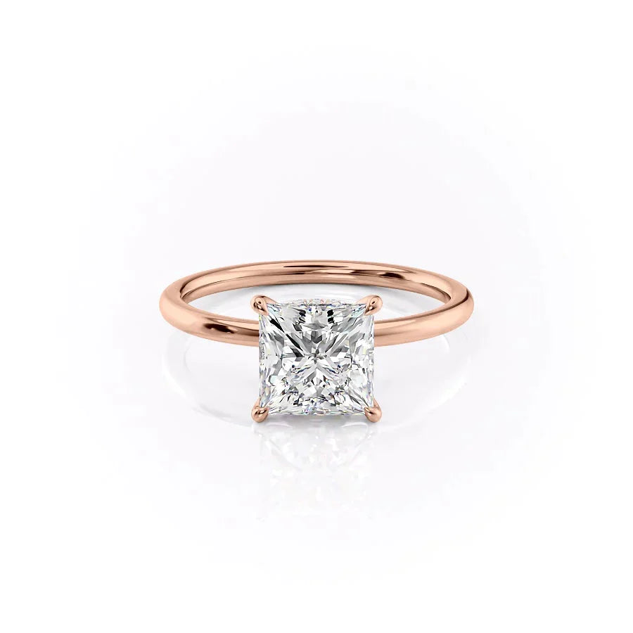 The Nelly Set With A 1 Carat Princess Lab Diamond