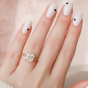 The Nelly Set With A 3 Carat Princess Lab Diamond