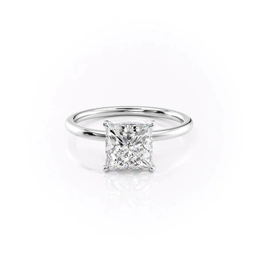 The Nelly Set With A 1.5 Carat Princess Moissanite