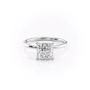 The Nelly Set With A 1 Carat Princess Lab Diamond