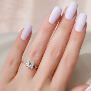 The Nelly Set With A 2 Carat Princess Lab Diamond