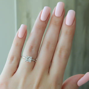The Nelly Set With A 2 Carat Princess Lab Diamond