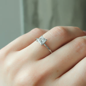 The Nelly Set With A 4.5 Carat Princess Moissanite