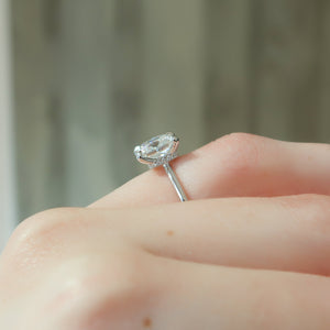 The Nelly Set With A 4.5 Carat Princess Moissanite